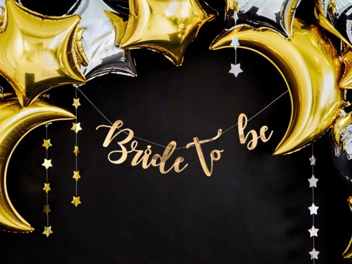 Nevesta bude banner so zlatým veniec Hen Party