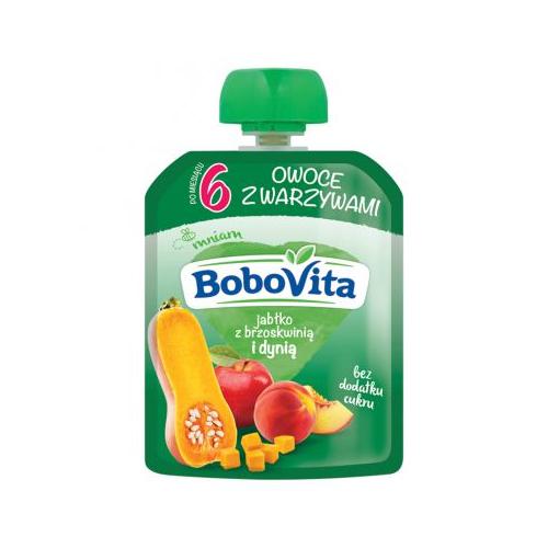 BoboVita Jablko s broskyňou a tekvicou, 80g