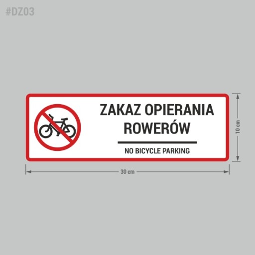Nálepka - Zákaz nakláňania bicyklov - 10x30