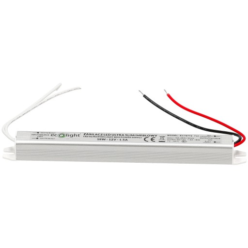 LED ultra tenký 1,5A 18W 12V nábytkový zdroj