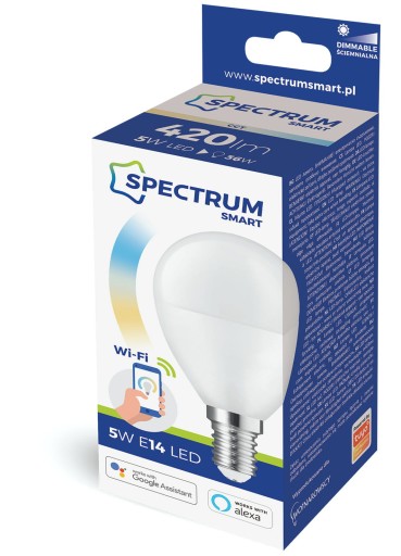 E14 LED 5W 2700-6500K stmievateľná Smart WiFi TUYA