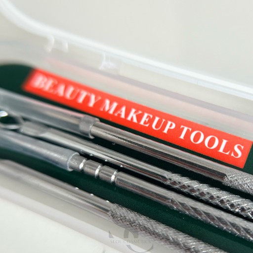 Sada unny lyžičiek na čierne bodky, 4 ks, Silver Seol Cosmetics