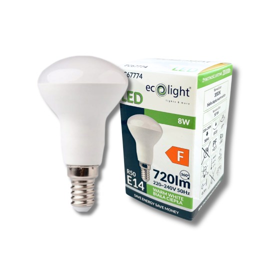 LED žiarovka s malým závitom E14 Heat 3000K hríbové svetlomety