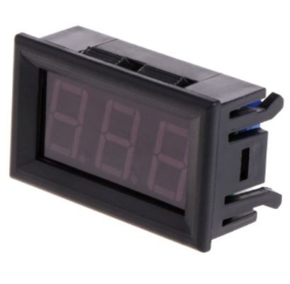 12V panelový teplomer so zeleným LED displejom