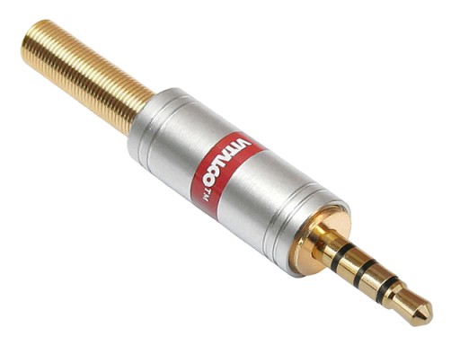 JACK zástrčka 3,5mm 4P TRRS HQ CHROME VITALCO