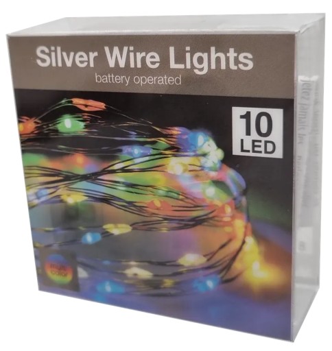 Viacfarebné 10 LED DIY drôtené lampy