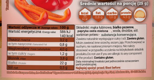 Keto Products Mini sucháre s príchuťou feferónky
