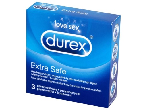 Extra bezpečné kondómy Durex 3 ks