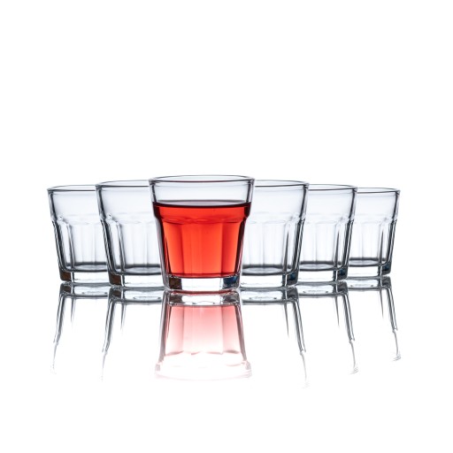 Poháre na vodku, priehľadné, 40 ml, 6 ks.