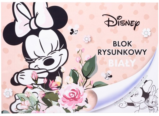 BIELY BLOK NA KRESLENIE A4/20k + MINNIE FAREBNICA