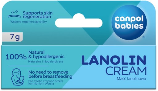 CANPOL Babies LANOLIN Masť na bradavky 7g ČISTÝ LANOLÍN