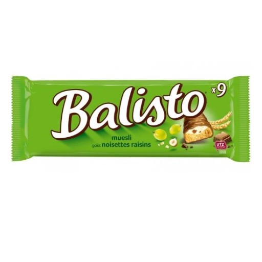Balisto Muesli Noisettes Tyčinky hrozienok 9 ks 166,5g