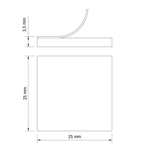 Plstené podložky pod nábytok fi 25x25 sivá 12 ks