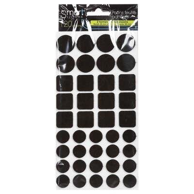 Sada 120 ks nábytkových podložiek BLACK FELT