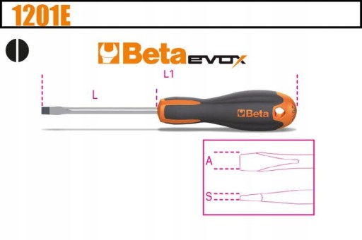 SKRUTKOVAČ BETA SKRUTKOVAČ PLOCHÝ SKRUTKOVAČ 1201 3,5 100