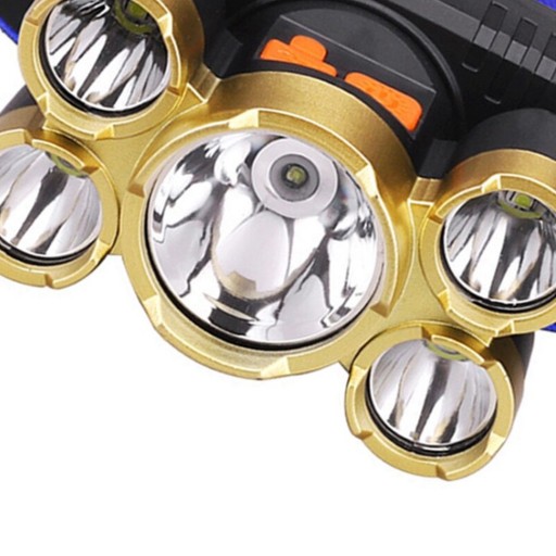 ČELOVÁ LAMPA 5 X CREE LED ČELOVÁ LAMPA VÝKONNÉ NASTAVITEĽNÉ 4 REŽIMY