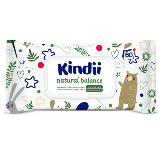 KINDII VLHČENÉ Utierky DETSKÉ BALANCE 60 ks