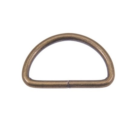 KOVOVÝ POLIČNÝ PRSTEŇ 30 mm STARÝ ZLATÝ