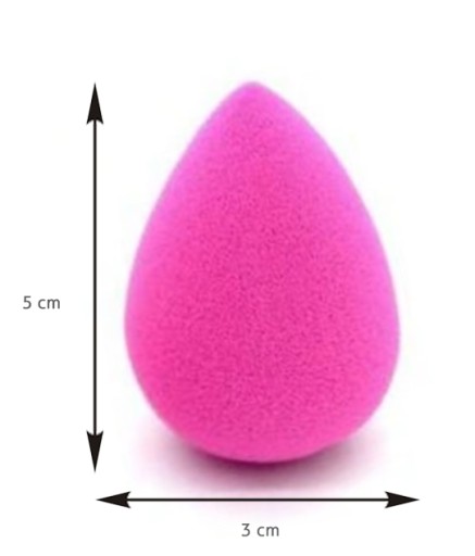 Hubka na make-up svetloružová stredná 1 ks