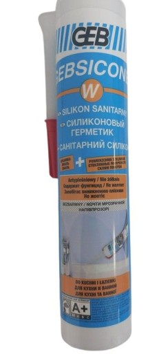 BEZFAREBNÝ sanitárny silikón 310ml. GEB si011