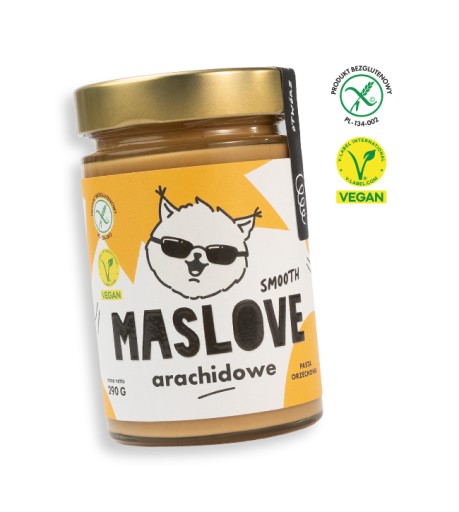 ARAŠIDOVÝ KRÉM HLADKÝ BEZ LEPKU 290 g - MASLOVE