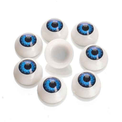 Oči na hračky plastové 20x10mm 8 ks