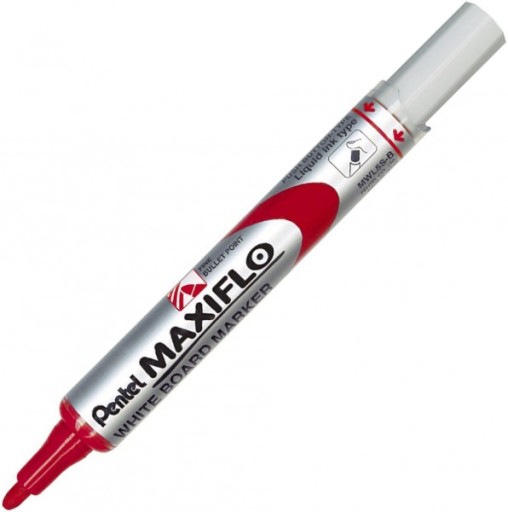 Popisovač na tabuľu Pentel Maxiflo MWL5S, červený