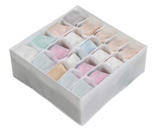 ORGANIZÁTOR ZÁSUVKY SO 16 PRIHORKAMI 32x12x32 cm BIELA
