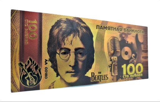 Krásna zberateľská bankovka Johna Lennona Beatles