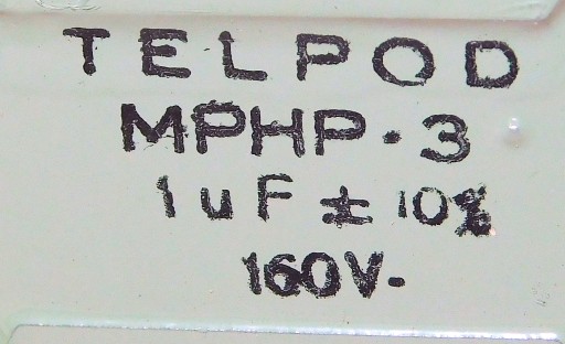 Hermetický kondenzátor 1uF 160V MPHP 3 TELPOD - cena za 2 kusy