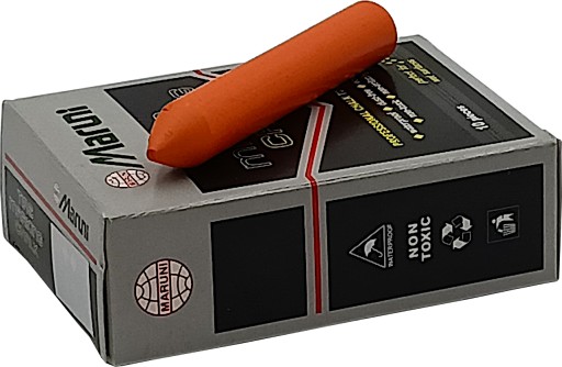Vosková krieda na označovanie pneumatík, oranžová fixka, označovacia guma