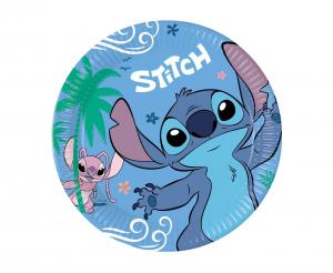 Papierové taniere Stitch & Angel, 23 cm, 8 ks.