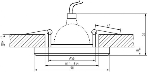 Candellux Zásuvka zapustená SS-13 GU10/GU5.3 - priehľadná