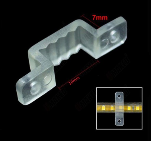 MONTÁŽNY DRŽIAK NA LED PÁS HADICE 230V 10MM 2 KS.