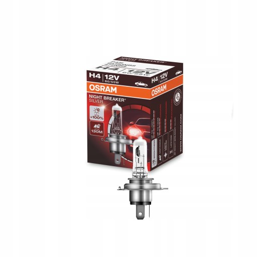 OSRAM H4 NIGHT BREAKER STRIEBORNÁ ŽIAROVKA +100% KARTÓN
