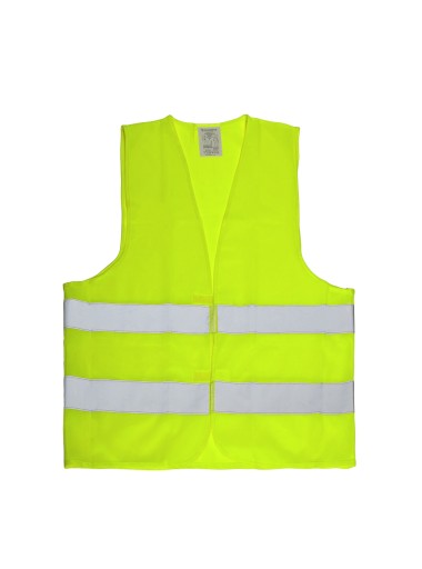 REFLEXNÁ VÝSTRAŽNÁ VESTA NA VÝSTAVBU CESTY PRE AUTO ŽLTÁ XL OHS