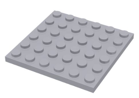 LEGO PLATE 6X6 SVETLO SIVÁ ČÍSLO 3958