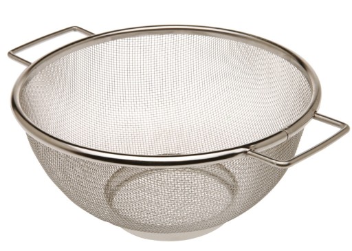 Kuchynské sitko s rúčkami, oceľ, 23 cm, sitko, kuchynský cedník, kov