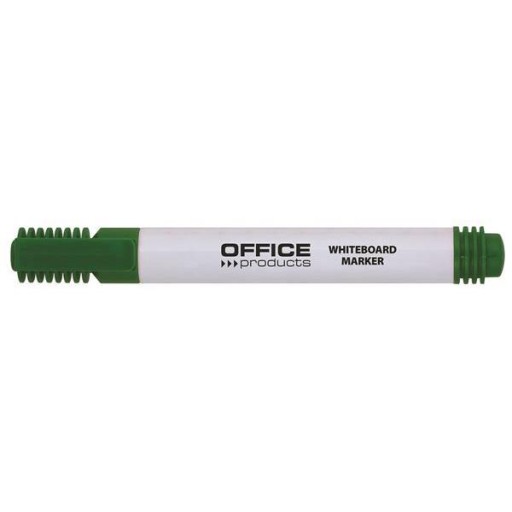 Office Products zelený za sucha stierateľný popisovač na biele tabule, okrúhly
