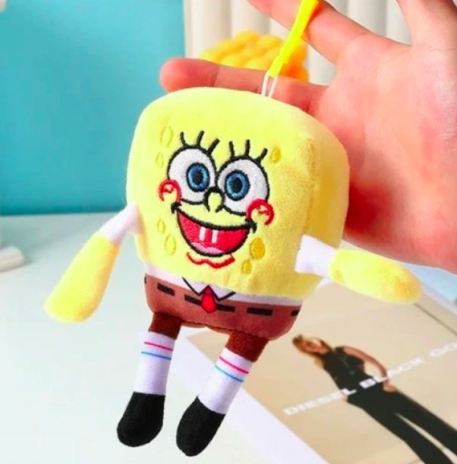 SPONGEBOB SQUARE NOHAVICE KEYRING PLYŠOVÝ KEYRING PRÍvesok POSTAVA