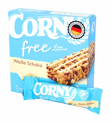 CORNY tyčinka Biela čokoláda CUKOR ZDARMA 6 kusov DE