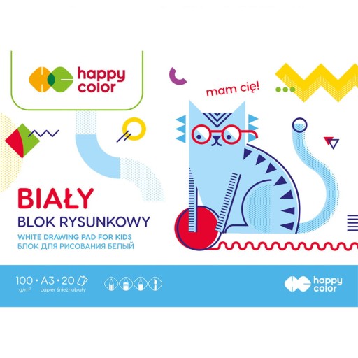 Happy Color biely kresliaci blok A3 100g 20 listov