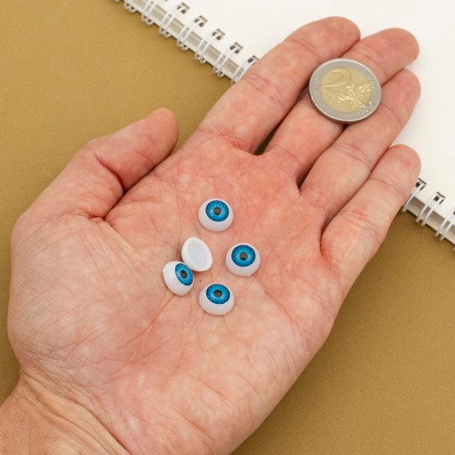 Oči pre hračky plastové 12x6mm 10 párov