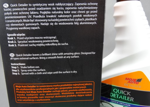 MY CAR RÝCHLY DETAILER SYNTETICKÝ VOSK 750ML