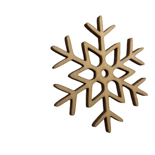 Drevená hviezda 6,5 cm, preglejka, vianočný eko dekor