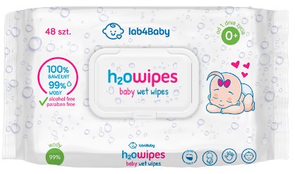 Lab4Baby, detské obrúsky h2owipes, 48 ks.