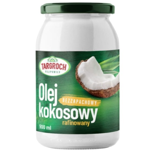 Zdravý rafinovaný kokosový olej na vyprážanie bez vône 900 ml TARGROCH