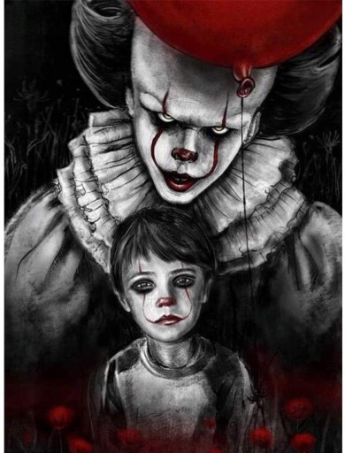 Diamantové vyšívanie IT Diamantové maľovanie CLOWN Obrázok na polepenie diamantmi