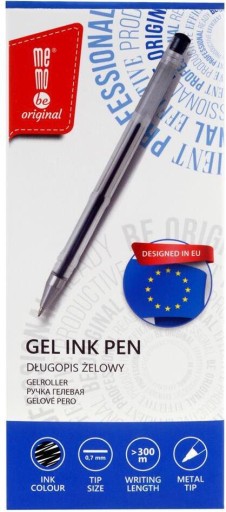 MemoBe gélové pero 0,7 mm čierne x5