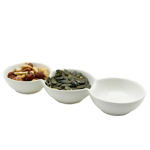 MISKY, 3 PORCELÁNOVÉ NÁDOBKY NA DIP OMÁČKY